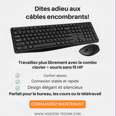 Ensemble Clavier & Souris Sans Fil HP CS700