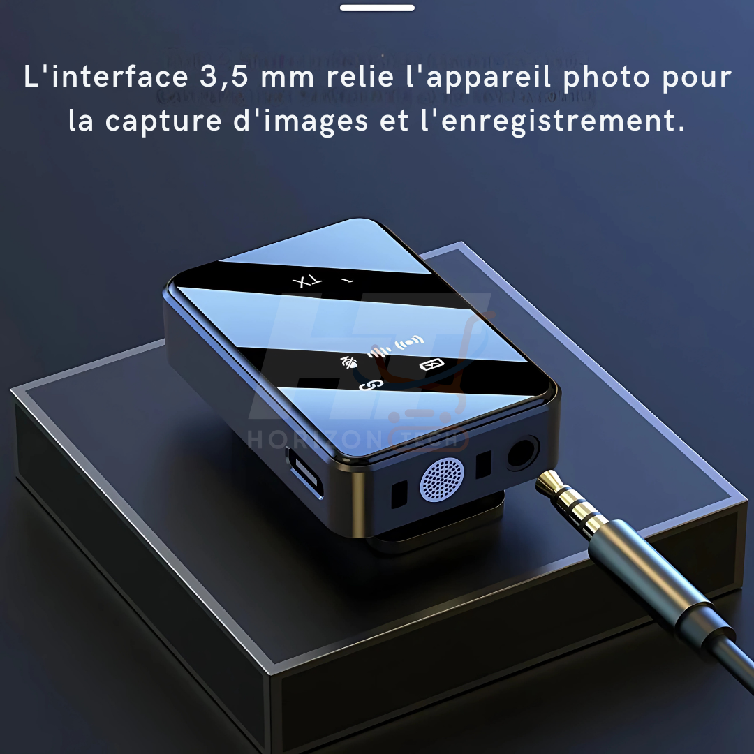 SX12 Micro Lavalier Sans Fil 3-en-1 – Microphone Antibruit pour Enregistrement Vidéo, Podcast & Live