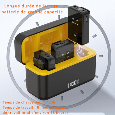 SX12 Micro Lavalier Sans Fil 3-en-1 – Microphone Antibruit pour Enregistrement Vidéo, Podcast & Live